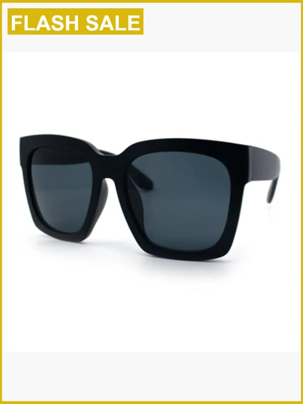 Oversized Thick Frame Sunglasses Horned Rim Square UV400 Protection